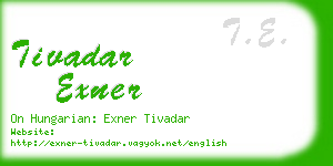 tivadar exner business card